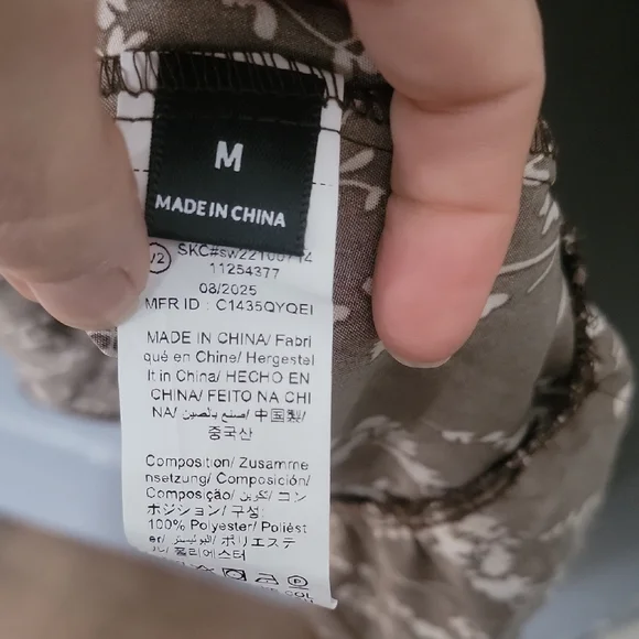 SHEIN Chocolate Floral Long Sleeve Dress - Picture 3 of 4